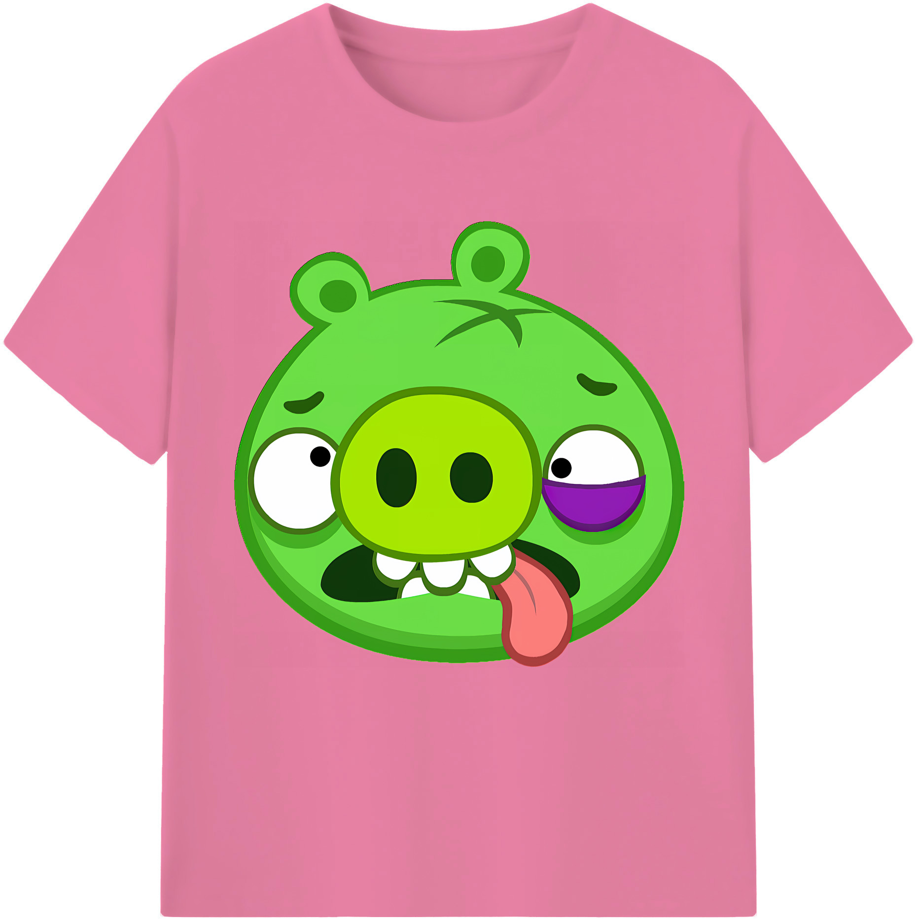 （画像用） Angry Birds アングリーバード 綿100％半袖Tシャツ（フロントプリント）